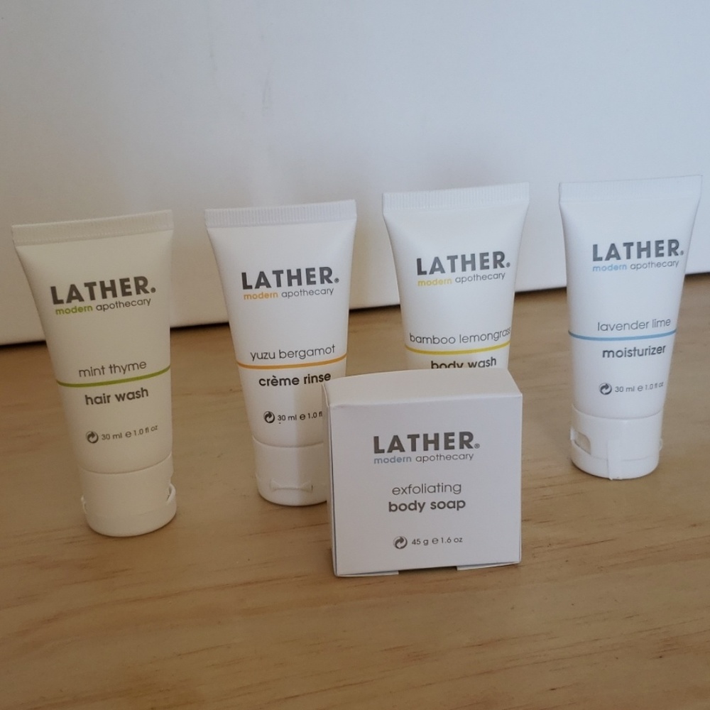 Lather 100% vegan modern apothecary sample set